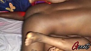 Ebony Couple Goes Wild with Tight Pussy and Monster Cock in Homemade Missionary