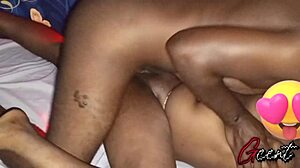 Ebony Couple Goes Wild with Tight Pussy and Monster Cock in Homemade Missionary