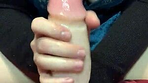 Slut Wife Sucks And Tit-Fucks Big Dildo