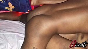 Ebony Couple Goes Wild with Tight Pussy and Monster Cock in Homemade Missionary