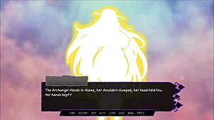 Half succubus faps to milf redhead futa cock