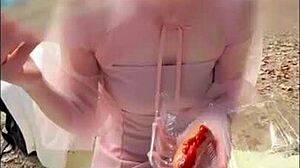 close japanese friends share playful first-time intimate moment