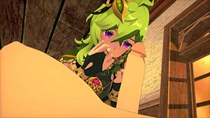 sunset collei genshin impact hentai is amazing with 3d cartoon style 😍