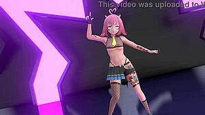Strip tease mmd yoasobi - idol with teasing and clothes ripped