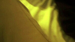 Stepsister sucks my dick after movie, almost caught!