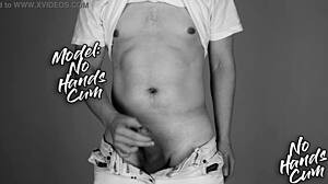 Art Vintage Retro Sports Guy Big Fat Cock Ejaculation