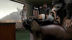 hey, rey's auditioning for porn in this cute 3d cartoon outfit!