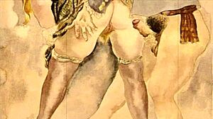 vintage erotic illustration brings back steamy old-school vibes in anime style