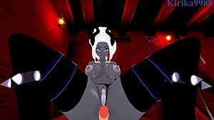 cerberus fucks judgement intensely in helltaker pov