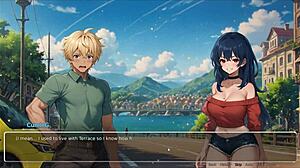 Teasing my boyfriend with voyeurism in this hentai game episode