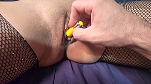 Using Toy On Wife's Pussy Until She Moans