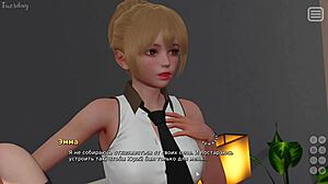 Teen Brunette Whore in 3D Cartoon Lover Gameplay Part 24