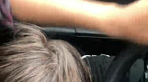 Lesbian bestfriend gets facefucked on car ride