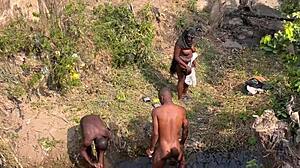 两个陌生人河边猛干18岁乡村妹