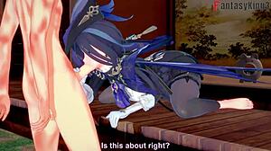 Clorinde delivers steamy blowjob in Genshin Impact fantasy 3D scene