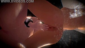 Chun Li和Laura Matsuda在街头霸王3D分享蒸桑淋浴