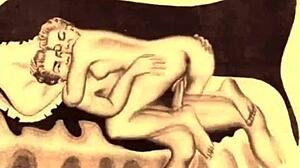 Vintage erotic animation evokes deep nostalgia and desire.