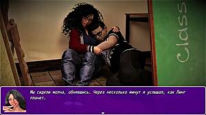 In this gameplay, Angelica gets her muff dived by a monster cock and cums hard