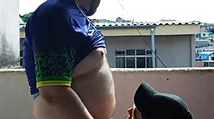 Remember that time we fucked the chubby guy outdoors on the slab?