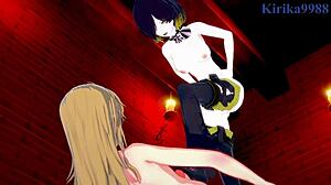 Phara, Leiur, Kaede in intense futanari sex!