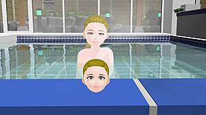 Anime Woman Took A Bath In A Japanese Public Bath【Sento】