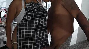 Stepsister Seduced and Taken Hard in Kitchen