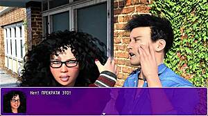 In this gameplay, Angelica gets her muff dived by a monster cock and cums hard