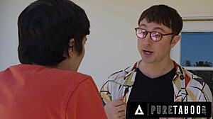 wanna watch naive laney grey tricked into a wild 3some with boyfriend and therapist?