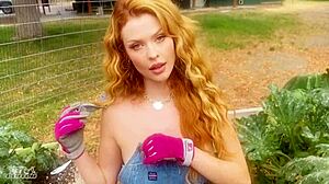 pretty country girl with blue eyes gets her first creampie