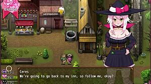 Bruxinha turns nymphomaniac and offers herself to the whole city in this hentai game part 9!