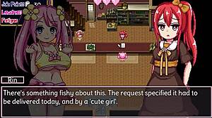 Noelle does her best in anime hentai, flaunting big tits and ass while blowing and swallowing cum.