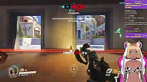 vtuber lewdneko plays overwatch and gets spanked part 1