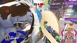 vtuber lewdneko plays overwatch and gets spanked part 1