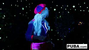 Two Hot Blondes Share Intense Halloween Scare With Passionate Fucking