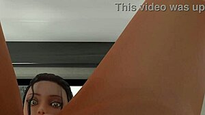 Kayleigh faces the staircase challenge with femdom assfucking