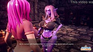 hint of wild fun with amber-mae and cassie in futanari action