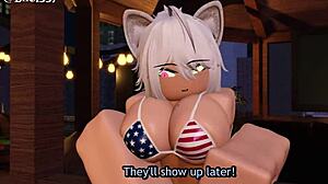 Catgirl Craves Cock, Gets Roughly Creampied Before Fireworks In 3D Hentai