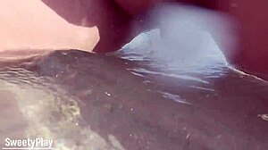 Milf BBW Pees On Shaved Pussy At Public Beach.