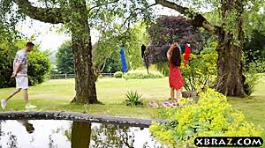 Huge Dick Neighbor FUCKS Wife Cassidy Klein NEXT DOOR in Outdoor Action