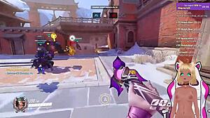 vtuber lewdneko plays overwatch and gets spanked part 1