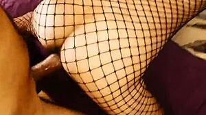 i used her rough in stockings, stretching every hole, milf with natural tits.