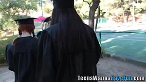 Amateur Teen Lesbians Eat Pussy at Party