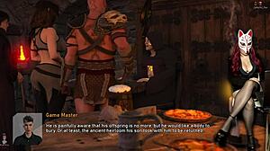 Steps of debauchery with busty elf girls using dildos