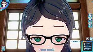Koikatsu sunshine: glasses plain girl in face-to-face position