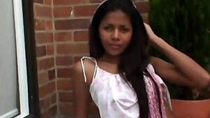 Hot Carina 18 strips off clothes on balcony for fun