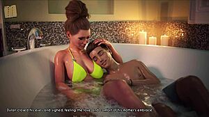 A wife and stepmother unwinding together