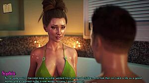 A wife and stepmother unwinding together