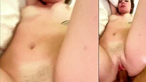 restaurant pickup leads to hotel room creampie with skinny tight pussy