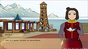 Busty Korra's Handjob In Four Element Trainer!