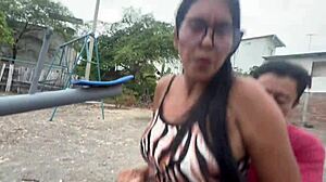 Hey, wanna see an old man with two young 18+ busty women banging in a public park?